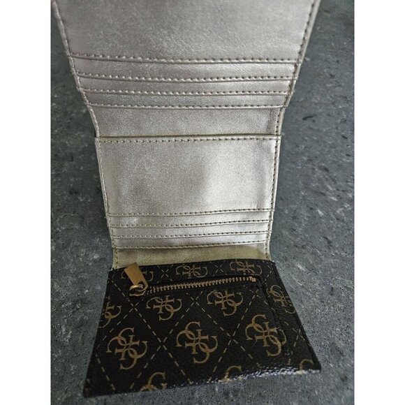 Guess Cordelia Petite Trifold Brown Wallet - Picture 4 of 6